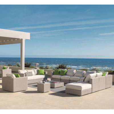 New Style Comfortable L shape Garden Sofa Modular Outdoor Rattan Sofa