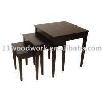 OEM accept custom color classic wooden coffee and tea table set