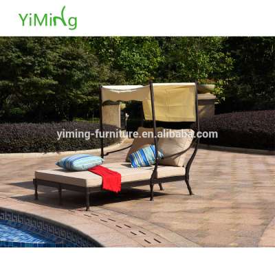 2016 Newest Design Double Sunlounger Cast Aluminium Furniture