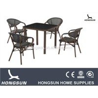 Nice high quality outdoor dining funiture set 4pcs chairs table set