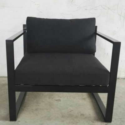 Black Single Outdoor Aluminium Sofa