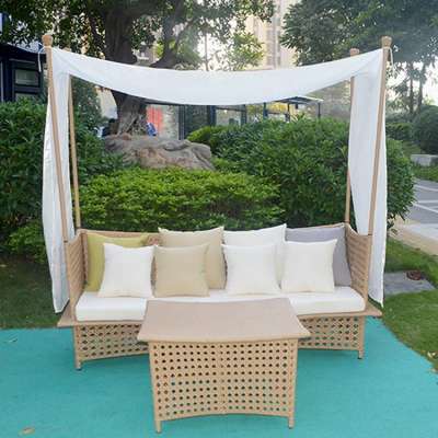 outdoor furniture rattan daybed with canopy